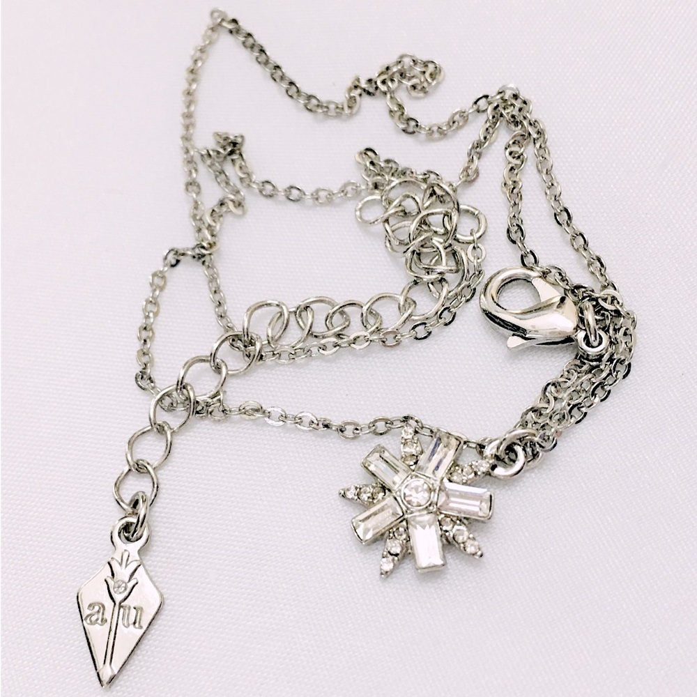 Adornable U Crystal Silver Star Necklace